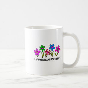 Hapness Blooms From A Within Insrational Motivatio Coffee Mug