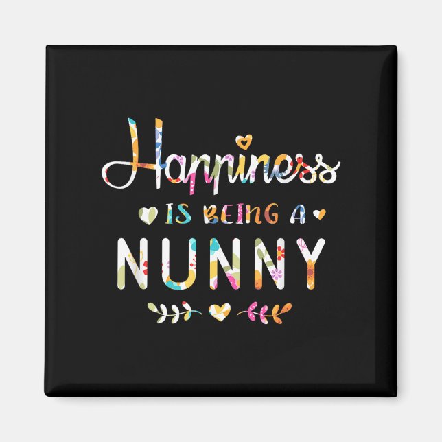 Hapness Is Being A Nunny Cute Grandma Christmas Gi Magnet (Front)