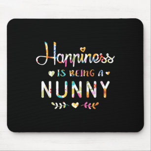 Hapness Is Being A Nunny Cute Grandma Christmas Gi Mouse Pad