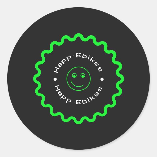 Happ-Ebikes Round Stickers  (Front)