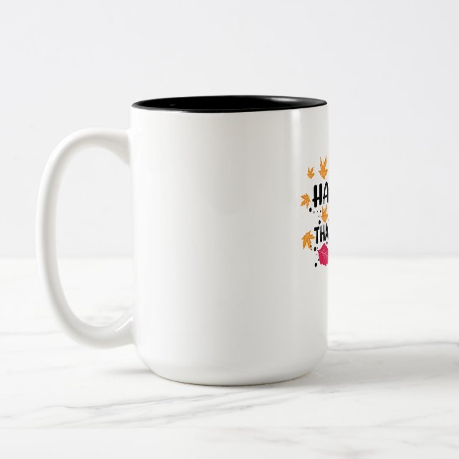 Happ Thanksgiving Two-Tone Coffee Mug (Left)