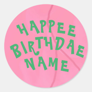 Happee Birthdae Personalised Cake Sticker