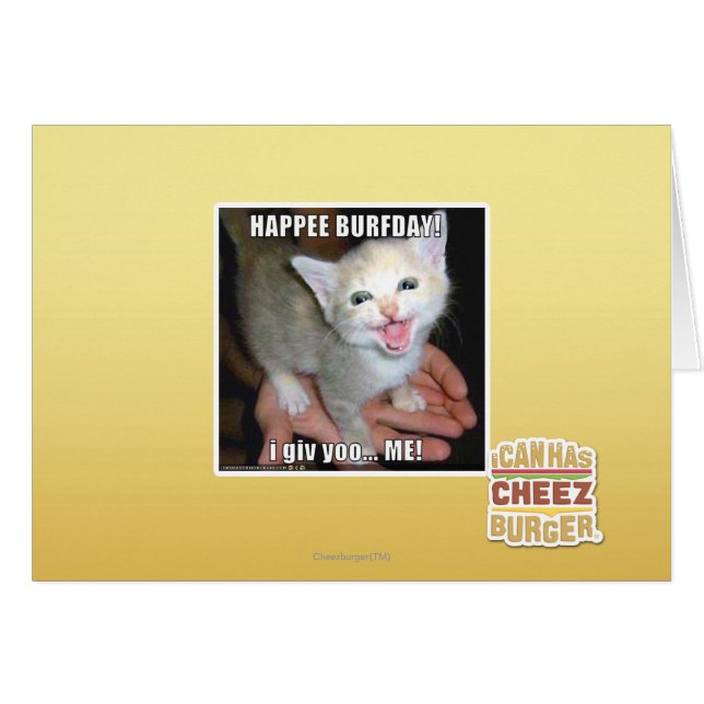 HAPPEE BURFDAY! (Front Horizontal)