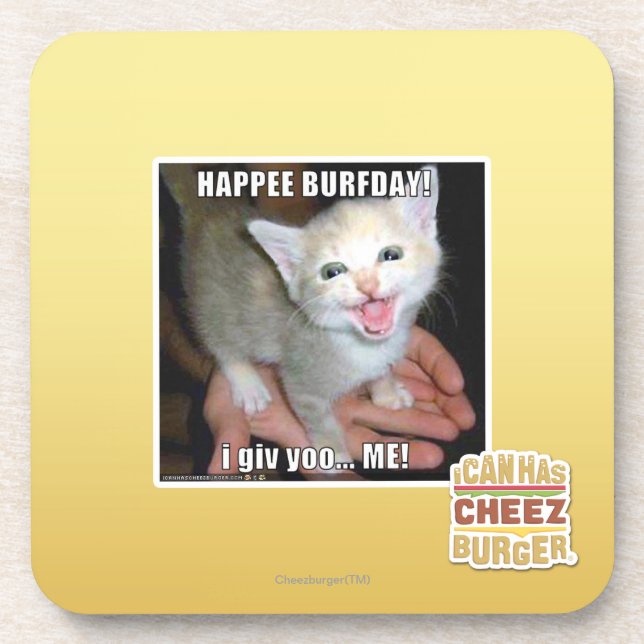 HAPPEE BURFDAY! COASTER (Front)