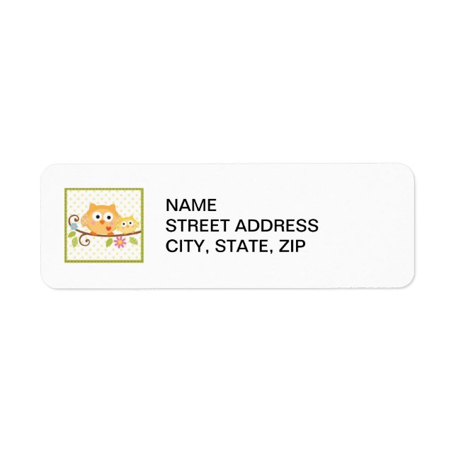 HAPPI TREE OWL RETURN ADDRESS LABEL (Front)