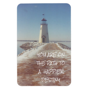 Happier Destiny Inpirationa Lighthouse Photography Magnet