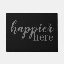 Happier Here | Door Mat