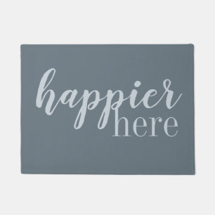 Happier Here Door Mat