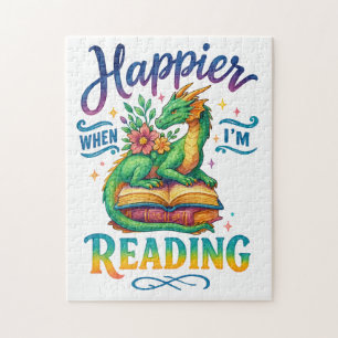 Happier When I'm Reading  Jigsaw Puzzle