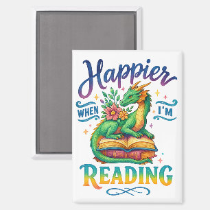 Happier When I'm Reading Magnet
