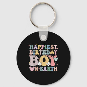 Happiest Birthday Boy On Earth, Matching Family, B Key Ring