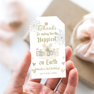 Happiest Birthday On Earth Magical Birthday Gift Tags