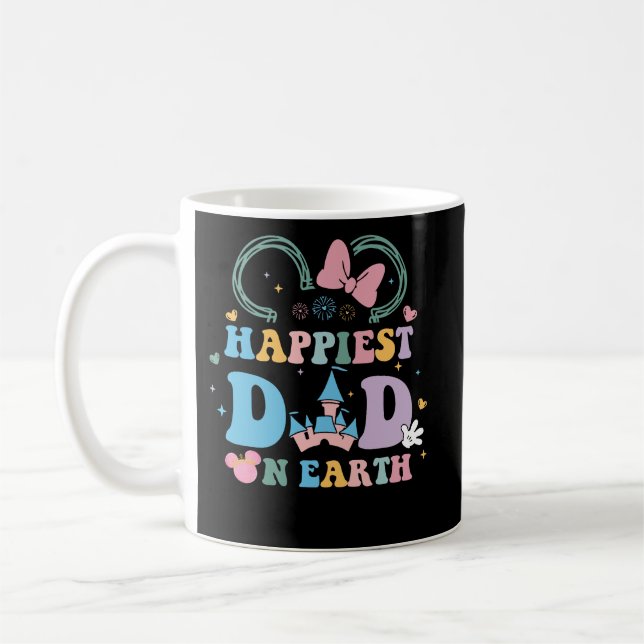 Happiest Dad On Earth Funny Happy Father's Day Coffee Mug (Left)