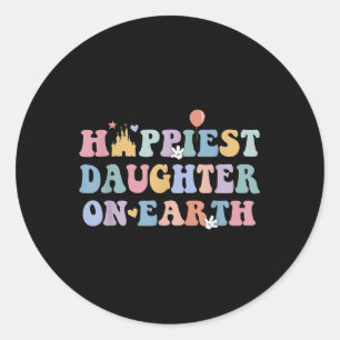 Happiest Daughter On Earth Mothers Day, Matching F Classic Round Sticker