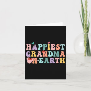 Happiest Grandma On Earth Groovy Mum Mother's Day Card