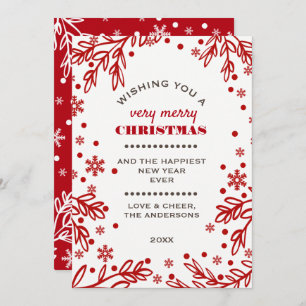 Happiest Holidays. Custom Christmas Flat Card