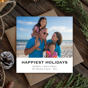 Happiest Holidays Family Beach Christmas Card