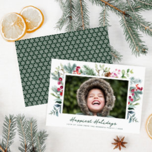happiest holidays frame photo christmas card