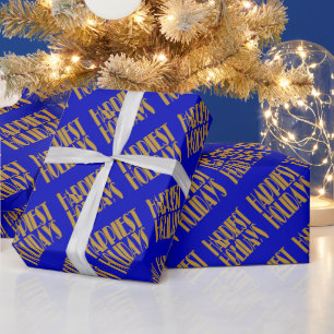 happiest holidays wrapping paper
