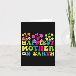Happiest Mama On Earth Groovy Happy Mother's Day R Card