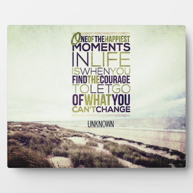 Happiest Moments In Life Plaque (Front)