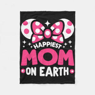 Happiest Mum On Earth Mother's Day Mother Family Fleece Blanket