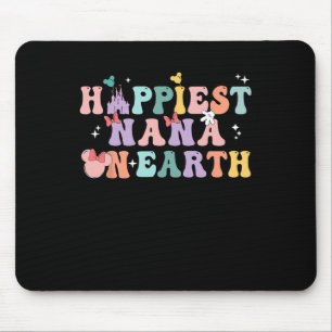 Happiest Nana On Earth Groovy Mum Mother's Day 1 Mouse Pad