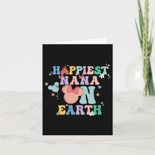 Happiest Nana On Earth Groovy Mum Mother's Day Card