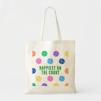 Happiest on the Court Pickleball Tote