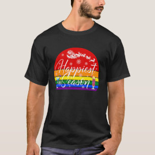 Happiest Season Lesbian Gay LGBTQ Men Women Christ T-Shirt