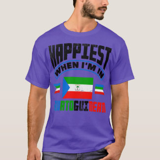 Happiest When Im In Equatorial Guinea Equatoguinea T-Shirt