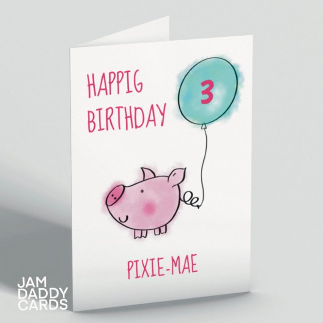 HapPIG Birthday Customisable Birthday Card (Creator Uploaded)