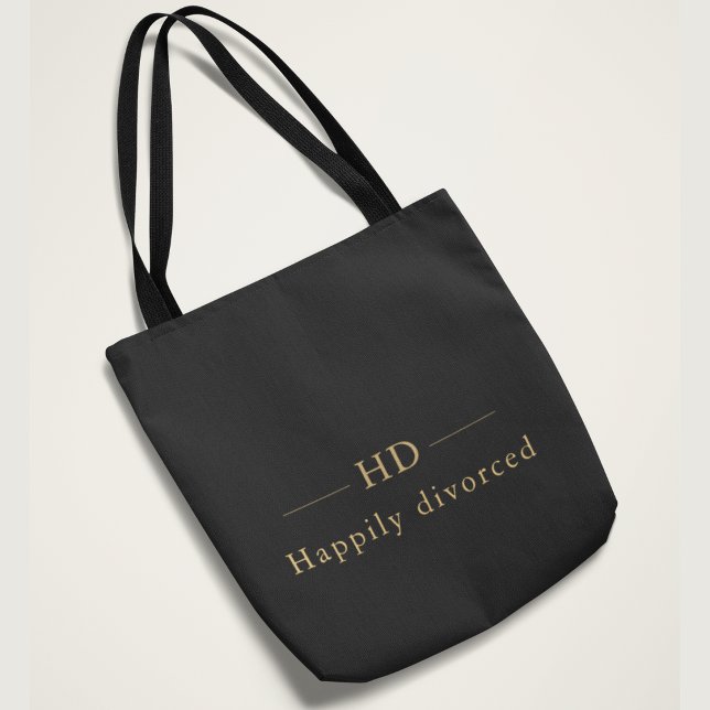 Happily Divorced Elegant Monogram | Fresh Start Tote Bag (Creator Uploaded)
