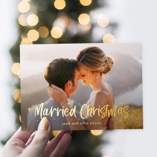 Happily Drawn Married Christmas Real Foil Card