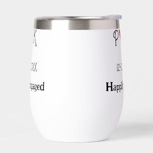 Happily Engaged add couple name letter date year h