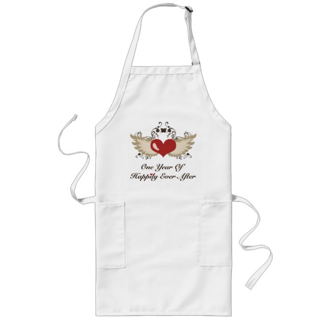 Happily Ever After 1st Wedding Anniversary Apron (Front)