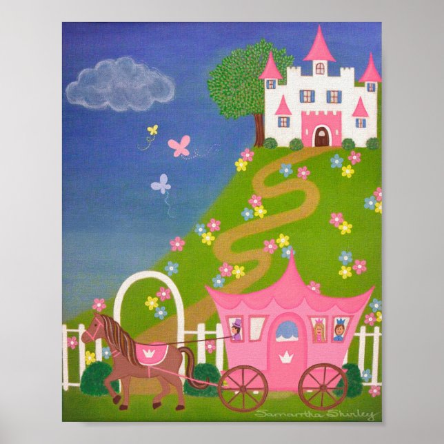 Happily Ever After - 8x10 Princess Castle Kids Art Poster (Front)