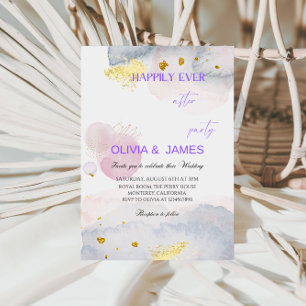 Happily Ever After abstract colour Wedding Party Invitation