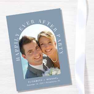 Happily Ever After Arch Photo Wedding Reception Invitation