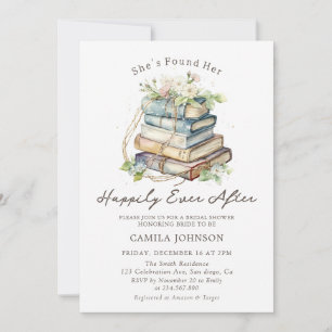 Happily Ever After Book Bridal Shower Invitation