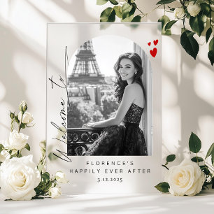 Happily ever After Bridal Shower photo Welcome Acrylic Sign
