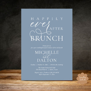 Happily Ever After Brunch Beautiful Post Wedding Invitation