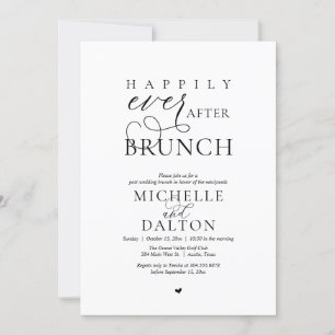 Happily Ever After Brunch Beautiful Post Wedding Invitation