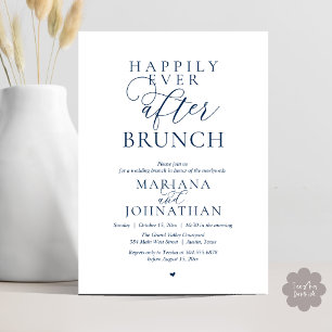 Happily Ever After Brunch, Modern Elegant Wedding Invitation