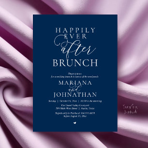 Happily Ever After Brunch, Modern Elegant Wedding Invitation