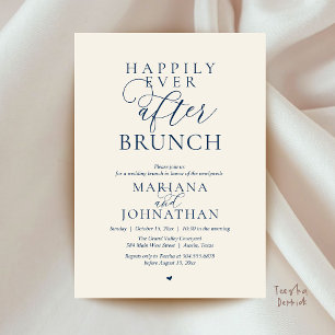 Happily Ever After Brunch, Modern Elegant Wedding Invitation