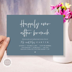 Happily ever after brunch, Modern post wedding Invitation