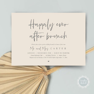 Happily ever after brunch, Modern post wedding Invitation
