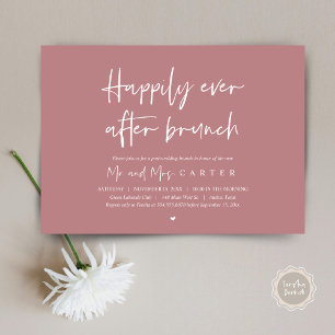 Happily ever after brunch, Modern post wedding Invitation