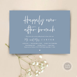 Happily ever after brunch, Modern post wedding Invitation